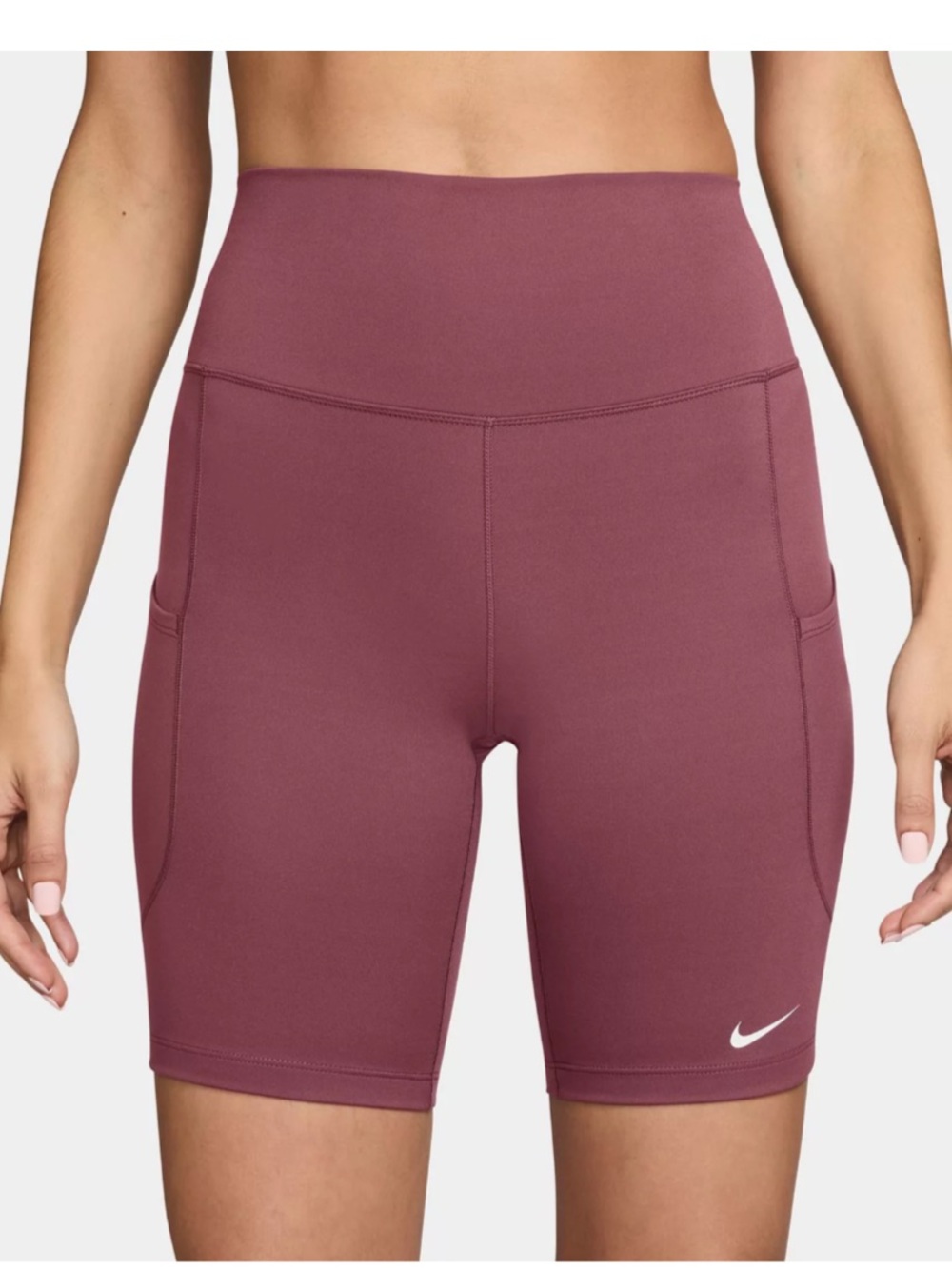 Nike Women's High-Waisted Biker Shorts in Mauve (Pink Smoke)sz XL